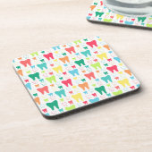 カラフルな歯パターン コースター (左側)