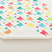 カラフルな歯パターン シェルパブランケット (3/4)