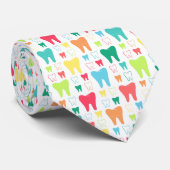カラフルな歯パターン ネクタイ (ロール)