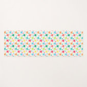 カラフルな歯パターン ヨガマット (正面(横))