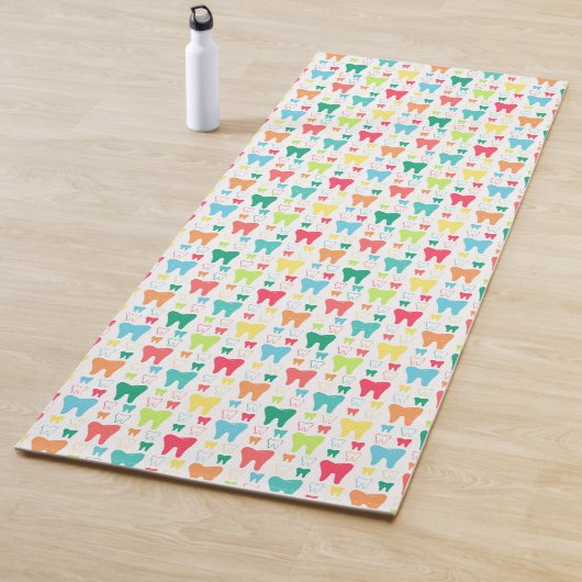 カラフルな歯パターン ヨガマット (インサイチュ)