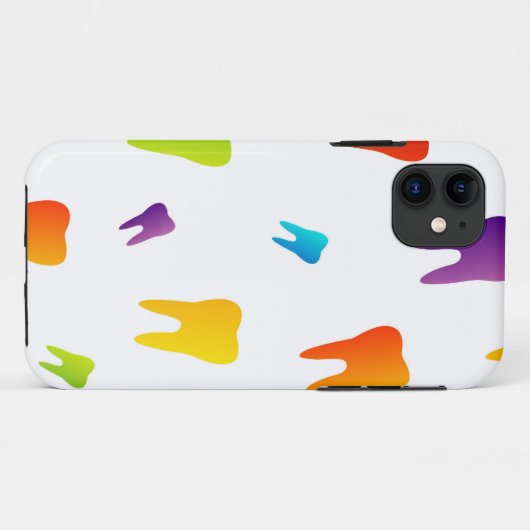 カラフルな歯 Case-Mate iPhoneケース (裏面(横))