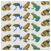 カラフルな毒投げ矢の矢のカエルの生地 ファブリック (クローズアップ)