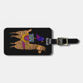 カラフルな毛布およびパッケージとのLlama Col ラゲッジタグ (正面横)