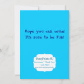 カラフルな気球、サーカスのカーニバルの誕生会 招待状 (裏面)