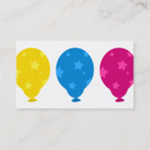 カラフルな気球、 名刺 (裏面)