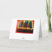 カラフルな気球、誕生日 カード (裏面)