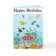 カラフルな水中シーン 編集可能