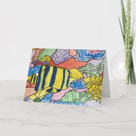 カラフルな水中世界 カード (正面)