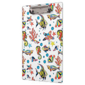 カラフルな水中海洋生物パターン クリップボード (左)