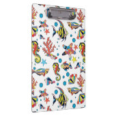 カラフルな水中海洋生物パターン クリップボード (右)