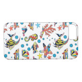 カラフルな水中海洋生物パターン Case-Mate iPhoneケース (裏面(横))