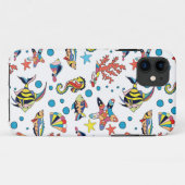 カラフルな水中海洋生物パターン Case-Mate iPhoneケース (裏面(横))