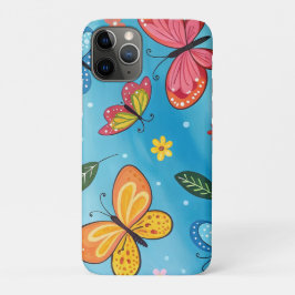 カラフルな水彩の蝶々 iPhone 11 PROケース