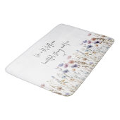 カラフルな水彩の野の花 バスマット (アングル)