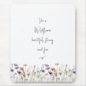 カラフルな水彩の野の花 マウスパッド (正面)