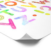 カラフルな水彩アルファベット ポスター (角)