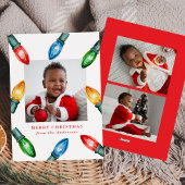 カラフルな水彩クリスマスイルミネーション 3枚の写真 シーズンカード