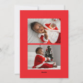 カラフルな水彩クリスマスイルミネーション 3枚の写真 シーズンカード (裏面)