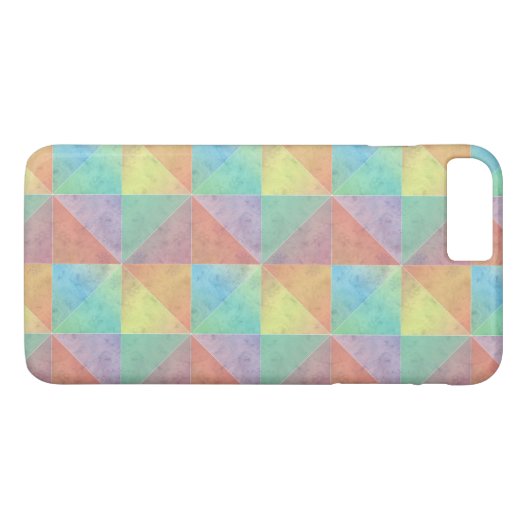 カラフルな水彩三角形のパターン Case-Mate iPhoneケース (裏面(横))