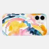 カラフルな水彩抽象アート カスタムスマホケース Case-Mate iPhoneケース (裏面 (横))