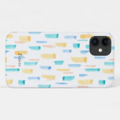 カラフルな水彩抽象ブラシストロークパターン Case-Mate iPhoneケース (裏面(横))