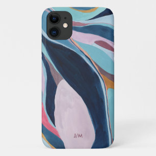 カラフルな水彩抽象芸術パターン iPhone 11 ケース