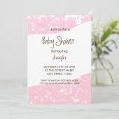 カラフルな水彩抽象 名前テキスト 招待状 (スタンド正面)
