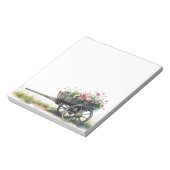 カラフルな水彩春の花フラワーノートパッド ノートパッド (回転)