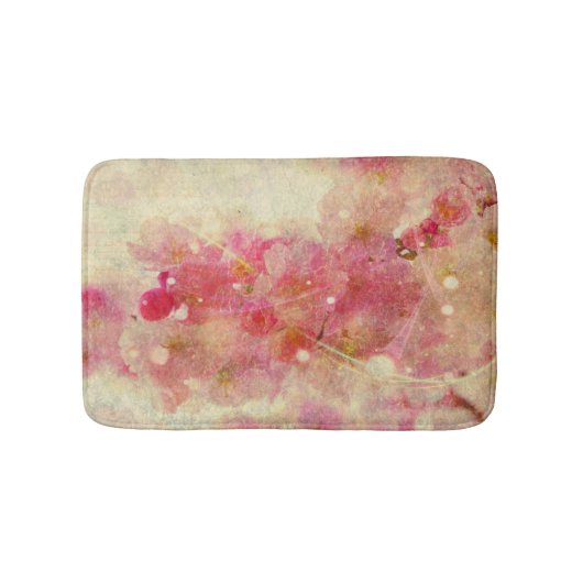 カラフルな水彩桜の抽象画 バスマット (正面)