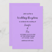 カラフルな水彩画でお名前を追加 テキスト編集可能 招待状 (正面/裏面)