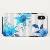カラフルな水彩画のばら色の箱のiPhone X Case-Mate iPhoneケース (裏面(横))
