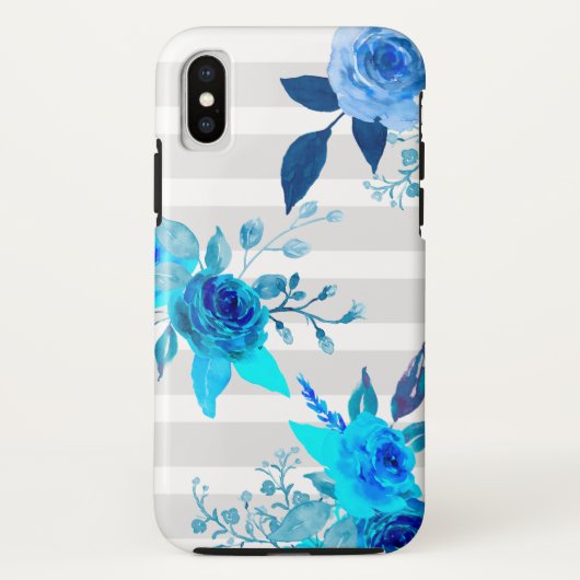カラフルな水彩画のばら色の箱のiPhone X Case-Mate iPhoneケース (裏面)