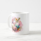 カラフルな水彩画のイースターエッグ コーヒーマグカップ (正面左)