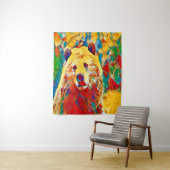 カラフルな水彩画のクマ タペストリー (インサイチュ)