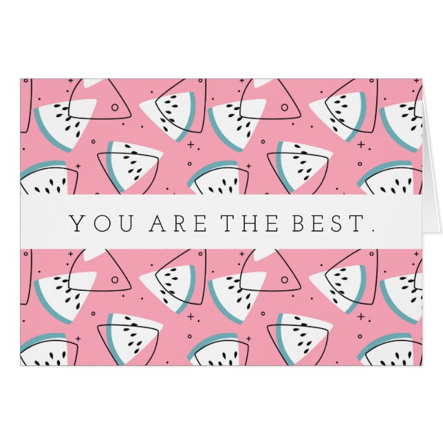 カラフルな水彩画のスイカ (正面横)