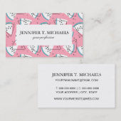 カラフルな水彩画のスイカ 名刺 (正面/裏面)