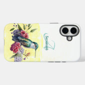 カラフルな水彩画のハチドリのカスタマイズデザイン Case-Mate iPhoneケース (裏面 (横))