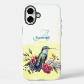 カラフルな水彩画のハチドリのカスタマイズデザイン Case-Mate iPhoneケース (裏面)