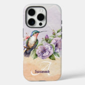 カラフルな水彩画のハチドリのカスタマイズデザイン Case-Mate iPhoneケース (裏面)