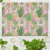 カラフルな水彩画のラマパターン キッチンタオル (折り畳み)