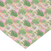 カラフルな水彩画のラマパターン テーブルクロス (アングル)