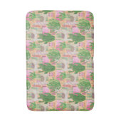 カラフルな水彩画のラマパターン バスマット (正面縦)