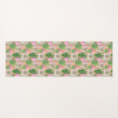 カラフルな水彩画のラマパターン ヨガマット (正面(横))