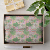 カラフルな水彩画のラマパターン 薄葉紙 (ギフト)