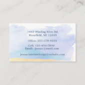 カラフルな水彩画のワイルドフラワー 名刺 (裏面)