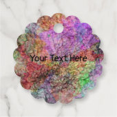 カラフルな水彩画の一見の抽象芸術の霧深い色 フェイバータグ (裏面)