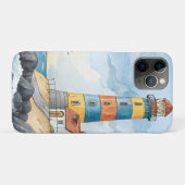 カラフルな水彩画の灯台 Case-Mate iPhoneケース (裏面(横))