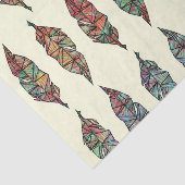 カラフルな水彩画の色彩の鮮やかで幾何学的な羽 薄葉紙 (詳細)