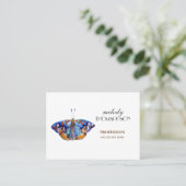 カラフルな水彩画の蝶 名刺 (スタンド正面)